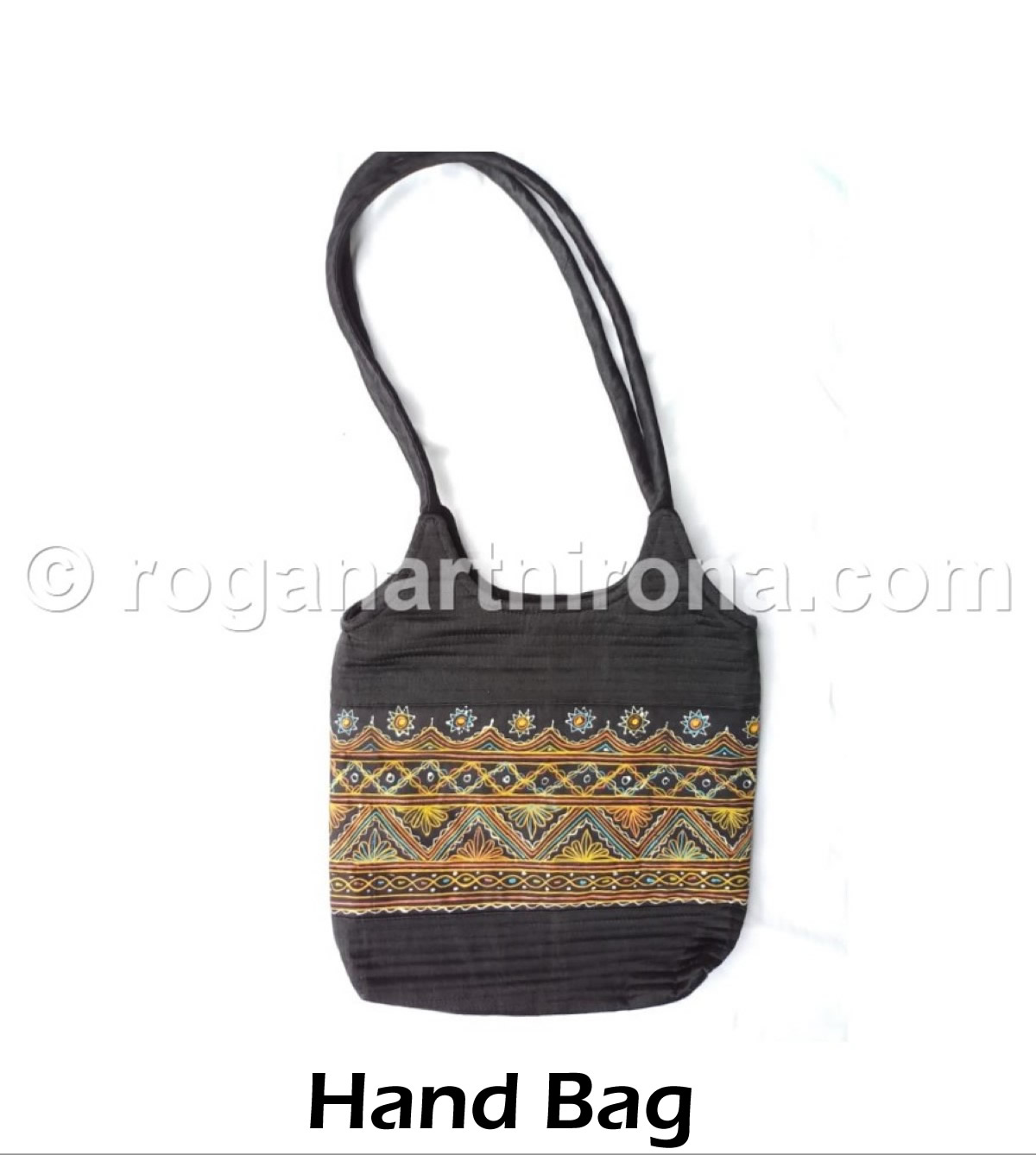 Blue - Traditional Rogan Hand Painted Mashru Shoulder Bag